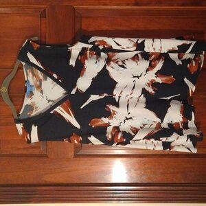 Simply Vera Vera Wang Black and Brown Floral Tank Top